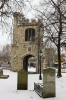 Barking Curfew Tower View in snow 1 