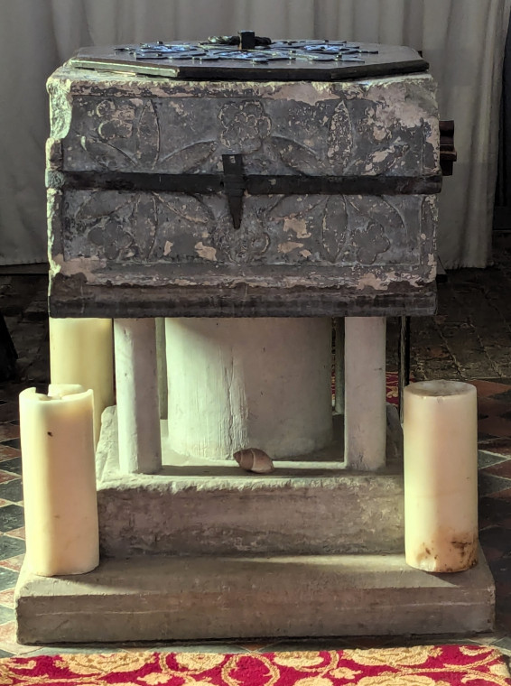 Abbess Roding Church Font detail 17th September 2024 Copyright: William George