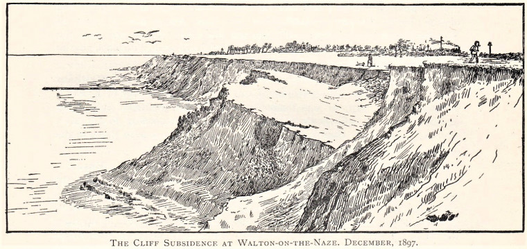 Walton Cliff Subsidence 1897 drawing Copyright: William George