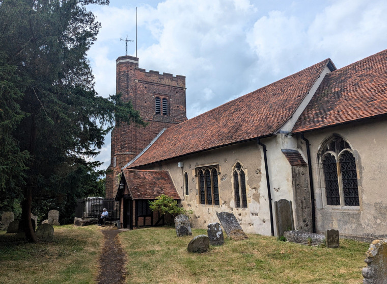 Nazeing Church South Face with west tower 5 July 2024 Copyright: William George