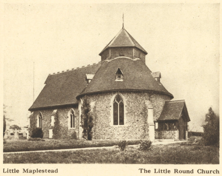 Little Maplestead Round Church Arthur Mee 1942 Copyright: Arthur Mee 1942