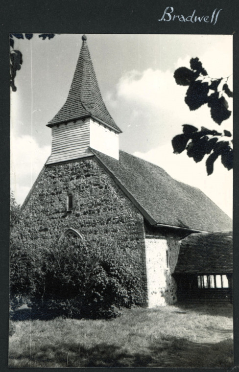 Bradwell juxta Coggeshall Church from west 1955 Photograph Album Copyright: Photograph Album